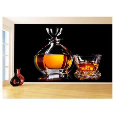 Imagem de Papel De Parede 3D Bebidas Whisky Com Gelo Copo 3,5M Al255 - Você Deco