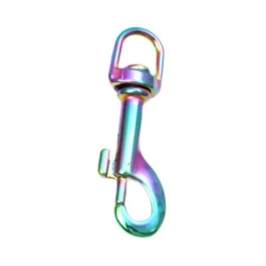 Imagem de YIJU Mosquetão giratório com olhal, clipe de pressão de mastro de bandeira de ponta única em aço inoxidável 316 para mergulho autônomo, 70mm