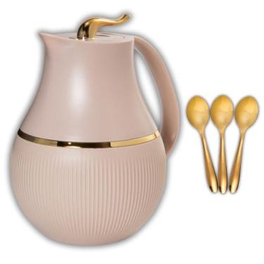 Imagem de Garrafa Termica 1 Litro Rosa Marsala Colher Chá Termopro