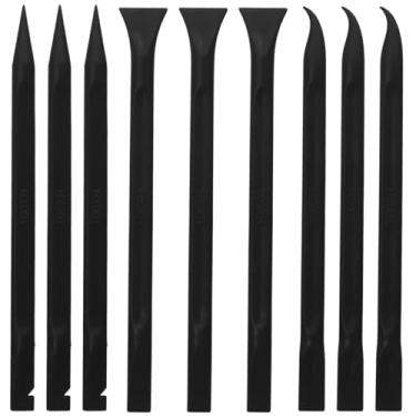 Imagem de Hordion 9 peças de raspador de plástico sem arranhões, ferramenta de remoção de adesivos multiuso para espaços apertados, fendas de cozinha, manchas de óleo, etiquetas de tinta de sujeira, preto