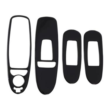 Imagem de VekAuto Capa de painel de interruptor de elevação de janela para Infiniti Q50 2014-2024 botão de controle de janela da porta do carro acessórios interiores piano preto