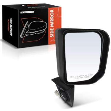 Imagem de A-Premium Espelho retrovisor elétrico lateral do passageiro - compatível com Toyota FJ Cruiser 2007-2014 - Espelho retrovisor externo liso preto dobrável manual sem aquecimento com seta - Substituição