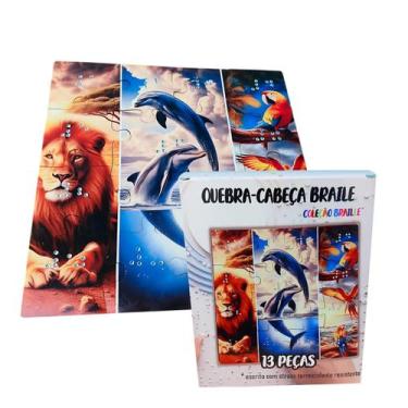 Imagem de Quebra-cabeça Inclusivo Escrita em Braile 13 Peças - Coleção Tea & Amo