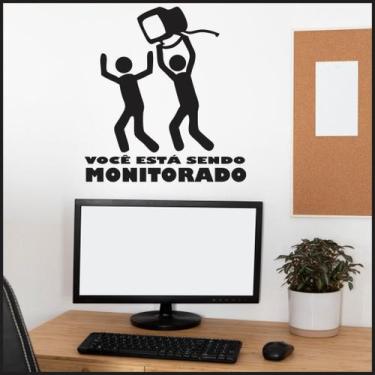 Imagem de Adesivo De Parede Decorativo Frase Você Está Sendo Monitorado - DEKAL 