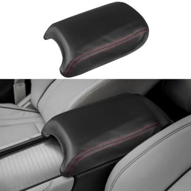 Imagem de DEYTOP Capa de console central para Acura RDX 2019-2025 acessórios capa de apoio de braço para Acura RDX 2025 acessórios protetor de apoio de braço de couro anti-arranhões (preto com pontos vermelhos