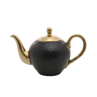 Imagem de Bule Em Porcelana Dubai 1l Wolff Preto E Dourado
