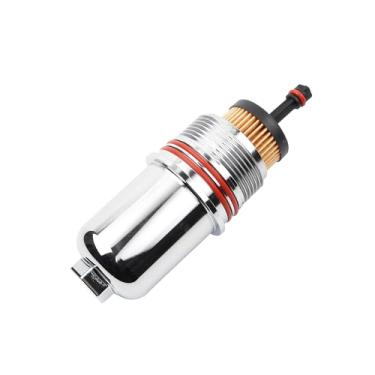 Imagem de Dasbecan Tampa da tampa do filtro de óleo compatível com Ford Fusion/F-150 2.7L V6/EcoBoost substitui # FT4Z6A832C FT4Z-6A832-C caixa de alumínio