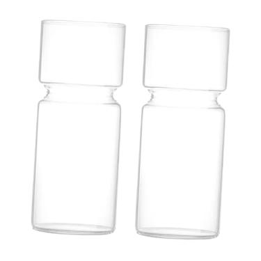 Imagem de predolo 2x Vaso de Cristal para Flores Hidropônicas, Suporte para Flores, Vaso, Garrafa, 15x6,5cm