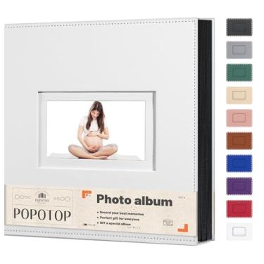 Imagem de popotop Álbum De Fotos 4X6 Com 500 Bolsos E Capa Dura Couro, Livro Grande 50 Páginas Para Família, Viagens, Casamento, Presentes Bebês