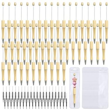 Imagem de Kit de 108 canetas com contas DIY – 36 peças de canetas esferográficas com refis e bolsas – canetas com contas para artesanato DIY – suprimentos de canetas de contas, kit de fabricação de canetas
