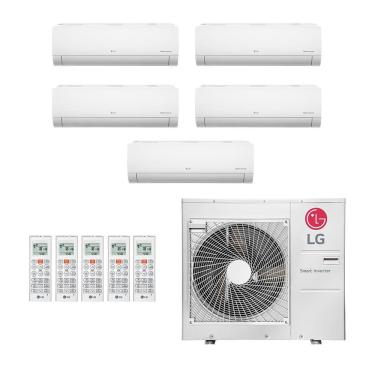 Imagem de Ar-Condicionado Multi Split Inverter LG 48.000 (3x Evap HW 9.000 + 1x Evap HW 12.000 + 1x Evap HW 24.000) Quente/Frio 220V