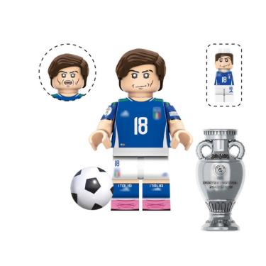 Imagem de Boneco Jogador De Futebol Selecoes Copa Do Mundo Bloco De Montar