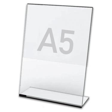 Imagem de Display Expositor A5 15x21cm Em L Ps Acrílico Mesa Balcão