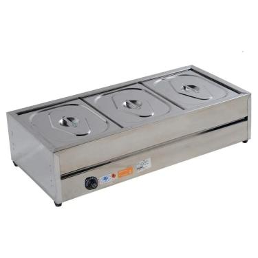 Imagem de Rechaud Self Service Térmico 3 Cubas Aço Inox Ibet