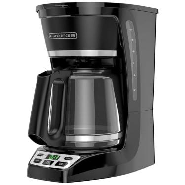 Imagem de Máquina de Café Programável BLACK+DECKER 12 Xícaras, Preta, Modelo CM1070B-3, Com Recursos Automáticos para Preparo Prático e Eficiente de