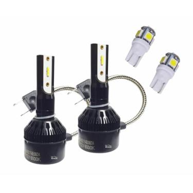 Imagem de Kit Lâmpada Super Led H7 + T10 Led 6000K - Farol Alto Baixo Auxiliares