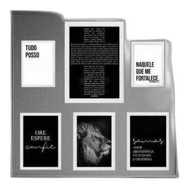 Imagem de Kit Composição 6 Quadros Cristãos Salmo 91 - Quadros On-Line