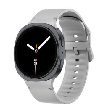 Imagem de Sodhad Pulseira esportiva compatível com Samsung Galaxy Watch 8 de 44 mm e 40 mm, mulheres e homens, pulseira esportiva de silicone macio para Galaxy Watch 8 Classic de 46 mm