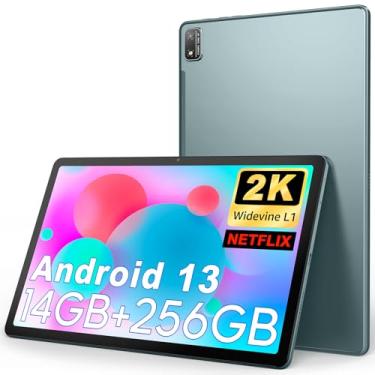 Imagem de AQHH Tablet Android 13, tablet Android de 11 polegadas, 14 (6 + 8 GB) RAM + 256 GB de ROM + expansão de 512 GB, bateria de 7500 mAh, 2000 x 1200 IPS, WiFi, Bluetooth 5.0, GPS, câmera dupla, Widevine