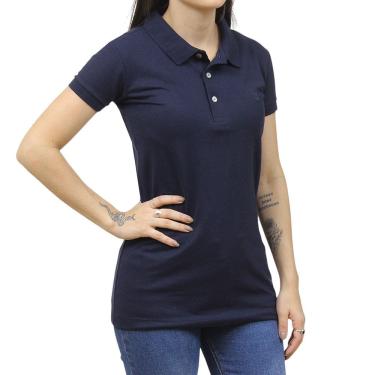 Imagem de Camisa Gola Polo Feminina Azul Marinho TXC 38246
