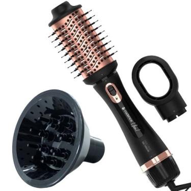 Imagem de Escova Elgin Secadora 4 Em 1 Turmalina Íons 1200w Com Difusor Bivolt, 