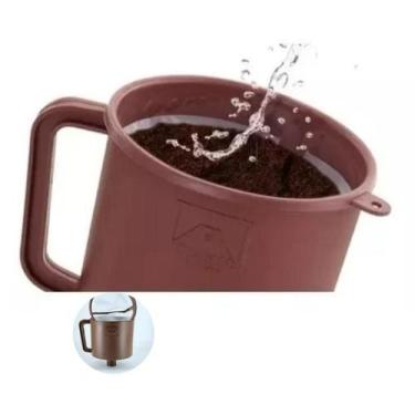 Imagem de Filtro Coador plástico Completo Funil Café Chá leite óleo Suporte tela