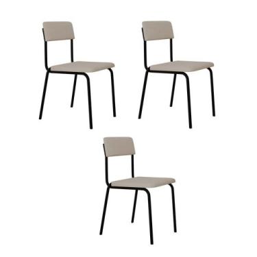 Imagem de Cadeira Estofada Fixa Empilhável Fit C/03 Un. - Compace Decor