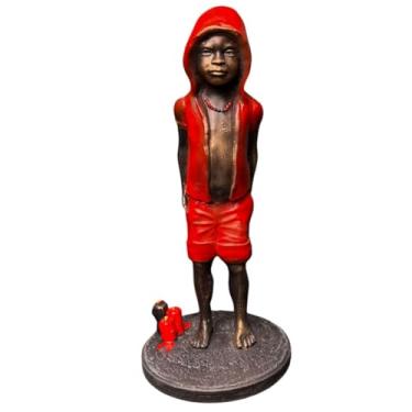 Imagem de Imagem Exu Mirim Dourado 21cm Resina- Umbanda Candomblé