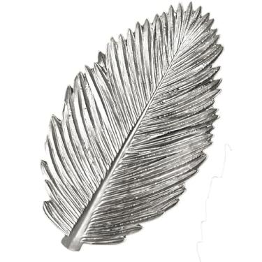 Imagem de Bandeja Folha Casa Decoração Em Resina (Prata)