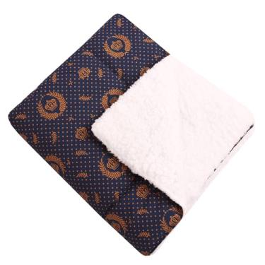 Imagem de Cobertor Para Bebê Estampado Dupla Face Manta Coroa Real Azul Marinho