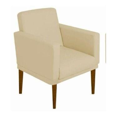 Imagem de Poltrona para sala e quarto Nina Glam New. In-9 Decor. - Courano Bege