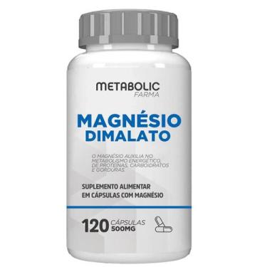 Imagem de Magnesio Dimalato Puro 500mg 120 cápsulas Metabolic Farma