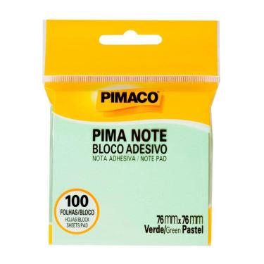 Imagem de Bloco recado adesivo Verde Pastel 76x76mm 100 fls Pimaco