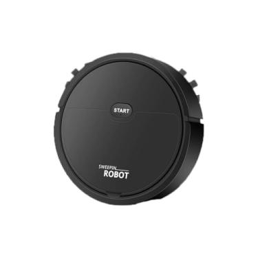 Imagem de Aspirador de pó robô, USB Smart 3 em 1 , sucção poderosa, silencioso, aspirador de pó robótico com carregamento automático, limpa pisos duros até tapetes de pêlo médio (Black)