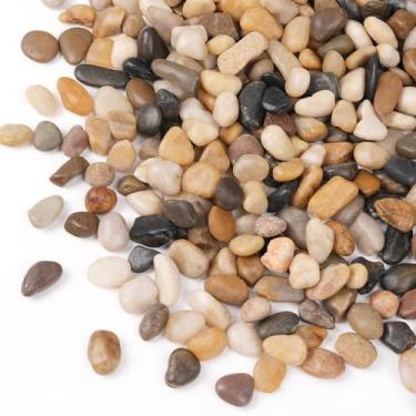 Imagem de Calofulston Cascalho de ervilha de 2,3 kg para plantas, seixos pequenos de 1/5 polegada para terrário, aquário, aquário de peixes, suculenta, vaso, cacto, cor mista