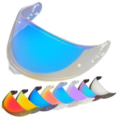 Imagem de YMTSGEQ Substituição de viseira de capacete GT-Air 3. Proteção UV para capacete CNS-1C compatível com GT-Air 3 (Revo Clear Blue)