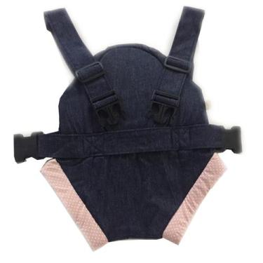 Imagem de Canguru Cadeirinha para Bebê Jeans - Kowak, Rosa