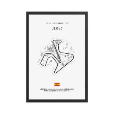 Imagem de Arte De Parede Vintage Em Lona HD Com Tema De Circuito De Fórmula 1 Im