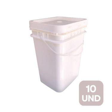 Imagem de Balde Retangular 20L Para Gelo 10 Und