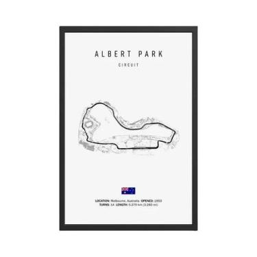 Imagem de Arte De Parede Vintage Em Lona HD Com Tema De Circuito De Fórmula 1 Im