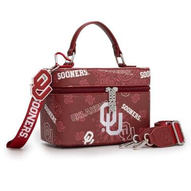 Imagem de Montana West X NCAA Bolsa tiracolo feminina designer bolsas esportivas alça superior, bolsa de mão com alça ajustável, Ou-Borgonha, Esportes