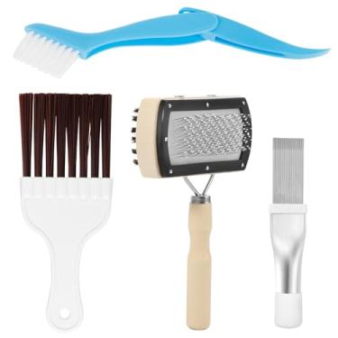 Imagem de ZFLYCANP Conjunto de 4 peças de limpador de barbatana de ar condicionado, pente de limpeza de condensador profissional, escova de limpeza de bobina de geladeira multiuso suprimentos para casa