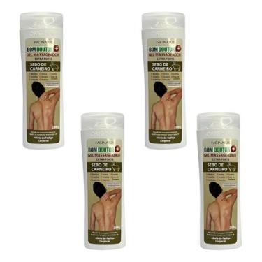 Imagem de Kit com 4 Gel Massageador Bom Doutor Sebo De Carneiro Facinatus 200g