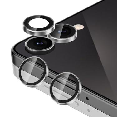 Imagem de Casetego Protetor de lente de câmera Galaxy Z Flip 7, dureza 9H, resistente a arranhões, vidro temperado ultrafino, capa de câmera individual de metal para Samsung Galaxy Z Flip 7, compatível com