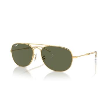 Imagem de Óculos de Sol Ray-Ban Polarizado Bain Bridge 0RB3735 001/58 Tam 60 / Ouro - Lentes Verde