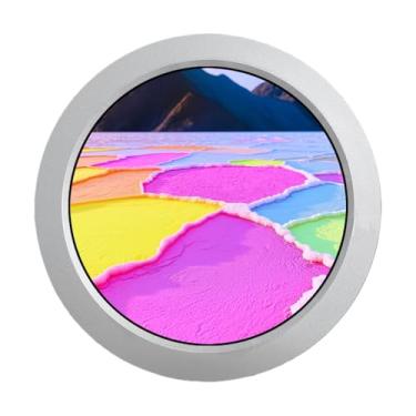 Imagem de VSDISPLAY Capa de PC com tela redonda de 3,4 polegadas 800 x 800 cm para monitoramento de dados de CPU GPU Aida64, mini monitor secundário H/D com revestimento de metal prateado