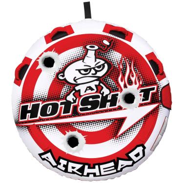 Imagem de AIRHEAD Hot Shot Tubo Rebocável 1-2 Rider, PVC com Capa de Nylon, Vermelho/Branco, 144,78 cm (57") de Diâmetro, Esportivo Aquático