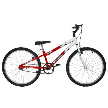 Imagem de Bicicleta de Passeio Ultra Bikes Esporte Bicolor Rebaixada Aro 26 Reforçada Freio V-Brake Sem Marcha Verm Ferrari/Branco
