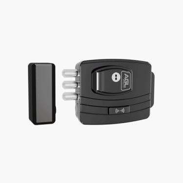 Imagem de FECHADURA ELETR. AGL ULTRA MAGIC CARD PRETA MIFARE 13,56 MHZ - 42MM CH. E-CODE F.ESP.