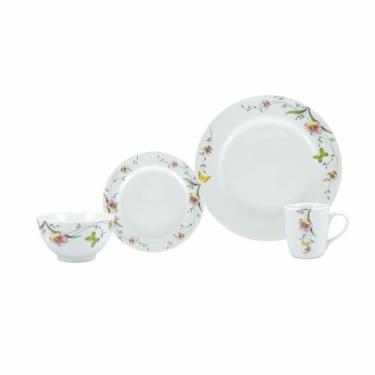 Imagem de Serviço de 16 peças com Bowl e Caneca em Porcelana, Decoração Carmem, Porcelana Schmidt